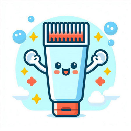 Cute cartoon hair clipper. Vector illustration in flat style.のイラスト素材