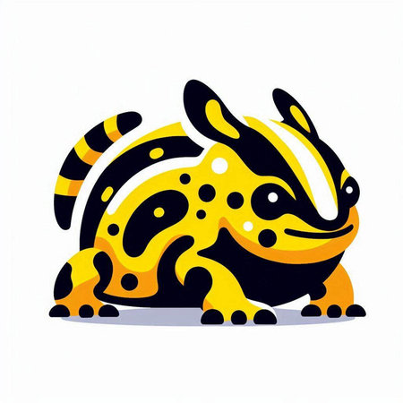 Cute cartoon frog isolated on a white background. Vector illustration.のイラスト素材