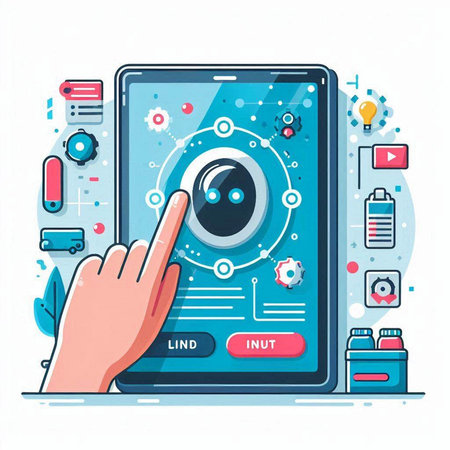 Modern flat design concept of smart home control system. Vector illustration.のイラスト素材