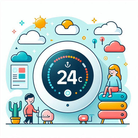 24 hours service concept. Vector illustration in flat style. Isolated on white background.のイラスト素材