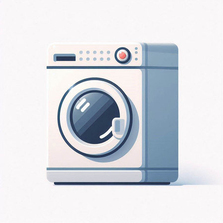 Washing machine icon on white background. Vector illustration. Eps 10.のイラスト素材