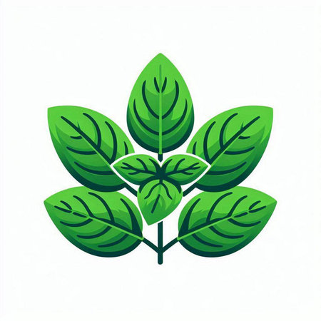 Green leaf icon on white background. Vector illustration. Eps 10.のイラスト素材