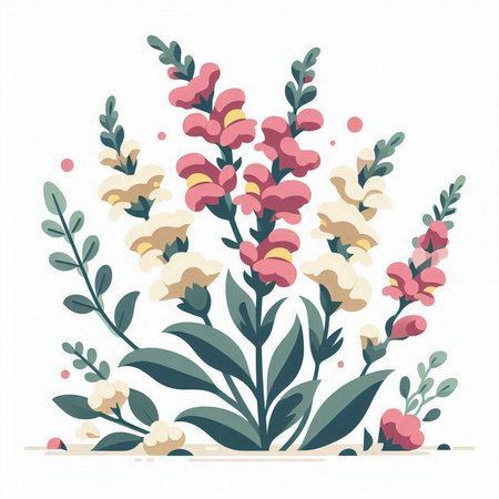 Vector illustration of a bouquet of wildflowers on a white background.のイラスト素材