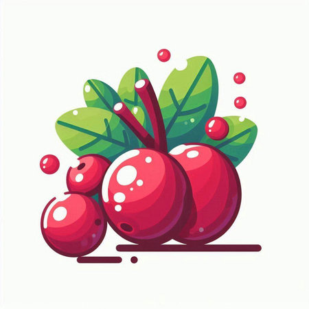 Red radish with green leaves isolated on white background. Vector illustration.のイラスト素材
