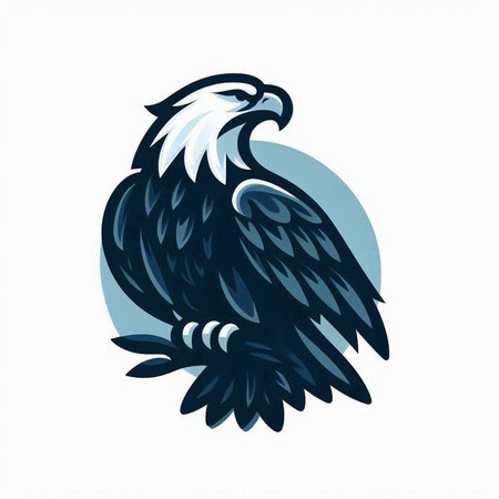 Eagle head on white background. Hand-drawn illustration. Vector.のイラスト素材