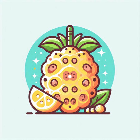 Fruit and berry icon. Vector illustration in flat style.のイラスト素材