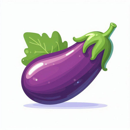 Eggplant. Vector illustration on a white background. Isolated.のイラスト素材