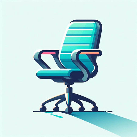 Office chair in retro style. Vector illustration. Eps 10 file.のイラスト素材