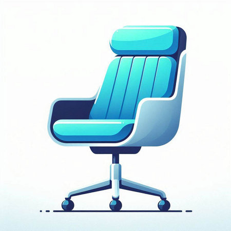 Illustration of an office chair isolated on a white background. Vector illustration.のイラスト素材