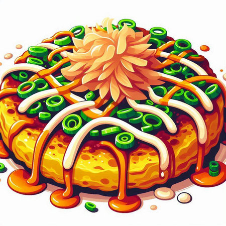 Illustration of a cake with a flower on a white background.のイラスト素材