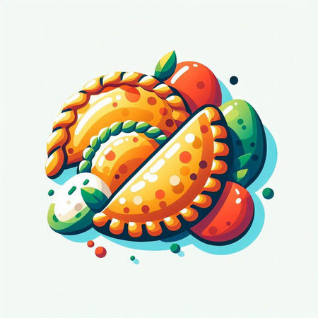 Cute vector illustration of tomato and cucumber in cartoon style.のイラスト素材