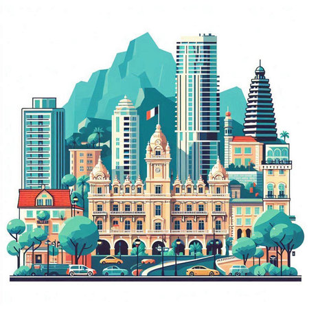 Cityscape of Kuala Lumpur, Malaysia, Asia. Vector illustration.のイラスト素材