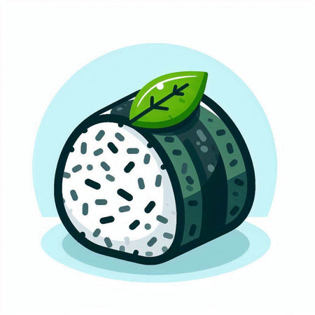 Illustration of a slice of Chinese cucumber on white background.のイラスト素材