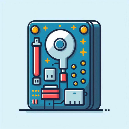 Flat color vector illustration of a key in a safe. Security concept.のイラスト素材