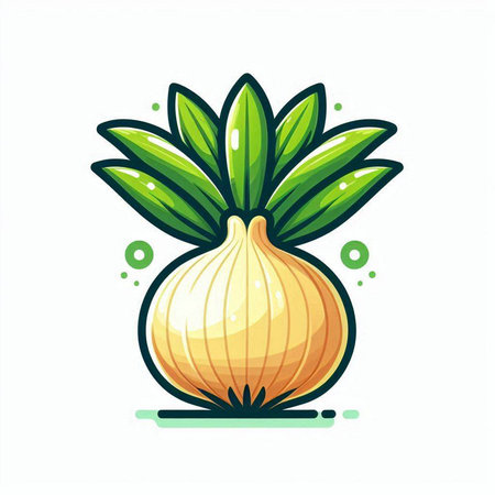 Onion vector icon. Vegetable illustration. Isolated on white background.のイラスト素材
