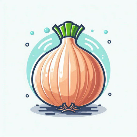Onion. Vector illustration. Isolated object on white background.のイラスト素材