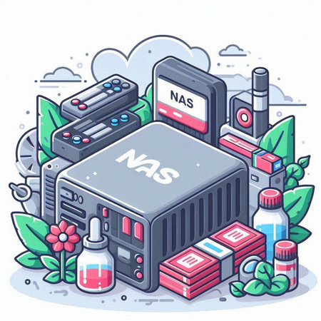 Vector illustration of a cloud computing system. Internet and data storage.のイラスト素材