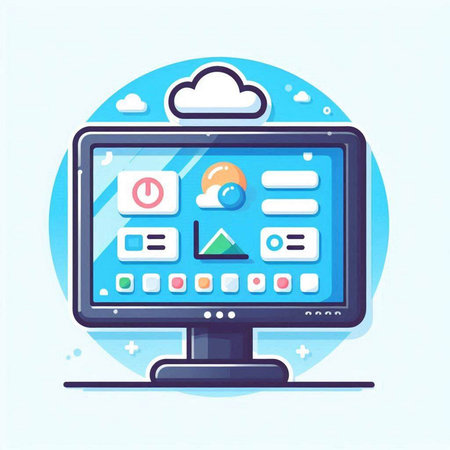 Flat design modern vector illustration concept of cloud computing and data storage.のイラスト素材