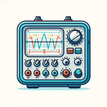 Electrocardiogram monitor on white background. Vector illustration.のイラスト素材