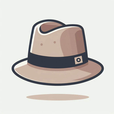 Illustration of a hat on a white background. Vector illustration.のイラスト素材