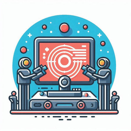 Cinema, entertainment, entertainment concept. Flat line art vector illustration.のイラスト素材