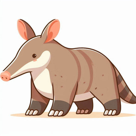 Armadillo isolated on a white background. Vector illustration. Eps 10.のイラスト素材