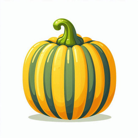 Pumpkin isolated on white background. Vector illustration. Eps 10.のイラスト素材