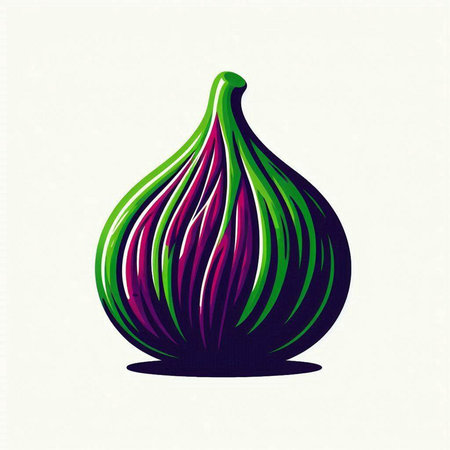 Fig fruit vector illustration. Vector illustration of ripe fresh fig fruit.のイラスト素材