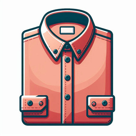 Fashion shirt isolated on white background. Vector illustration in retro style.のイラスト素材