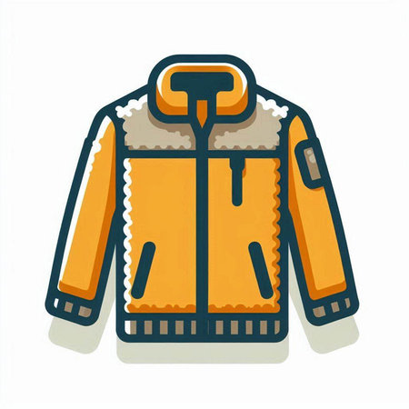 Winter jacket isolated on white background. Vector illustration. Eps 10.のイラスト素材