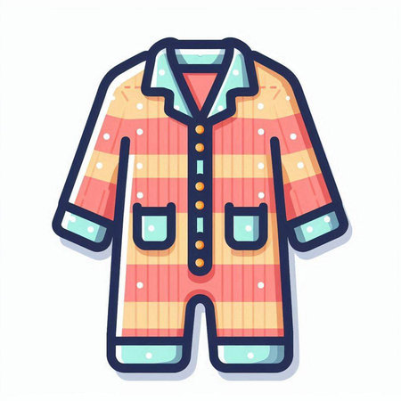 Childrens clothes isolated on white background. Vector illustration in cartoon style.のイラスト素材