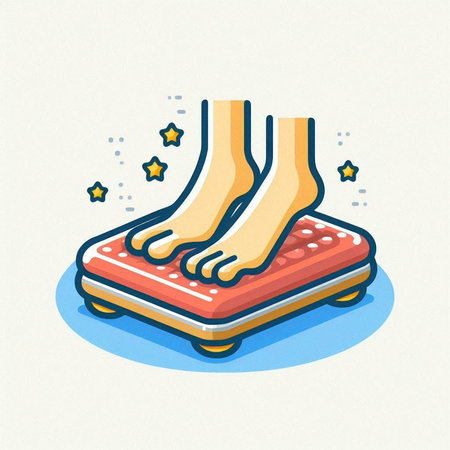Foot Massage. Vector illustration in flat style. Foot Massage.のイラスト素材