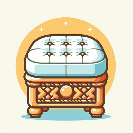 Illustration of a Furniture Icon in a Flat Style - Vectorのイラスト素材