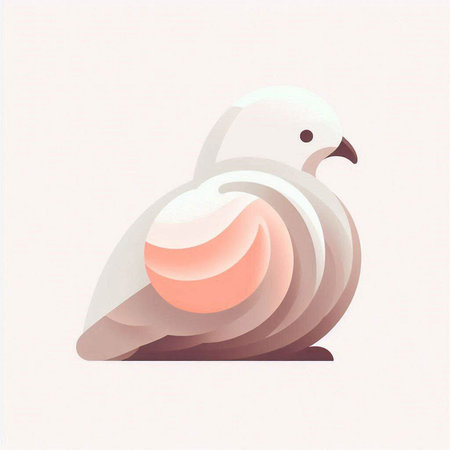 Pigeon. Pigeon on a white background. Vector illustration.のイラスト素材