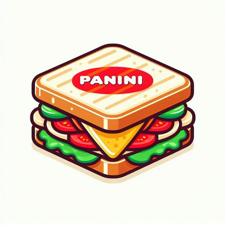 Sandwich icon isolated on white background. Fast food vector illustration.のイラスト素材