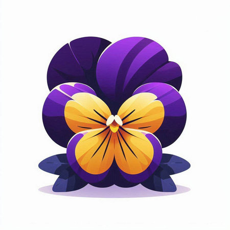 pansy flower isolated on white background. vector illustration eps 10のイラスト素材