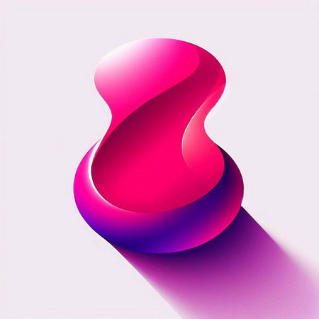 abstract background with pink and purple 3d shapes. vector illustrationのイラスト素材