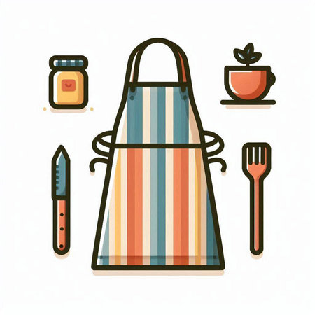Kitchen utensils. Hand drawn doodle style vector illustration.のイラスト素材