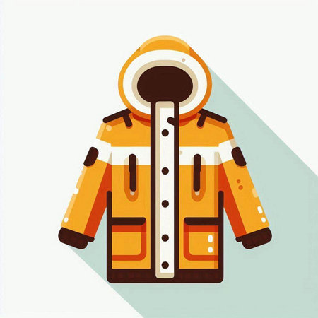 Winter jacket icon. Flat illustration of winter jacket icon for web designのイラスト素材