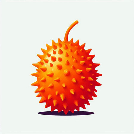 Gac fruit isolated on white background. Vector illustration. Eps 10.のイラスト素材