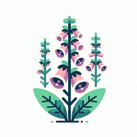 Flower in the style of a flat design. Vector illustration.のイラスト素材