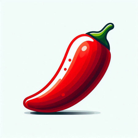 Red hot chili pepper isolated on a white background. Vector illustration.のイラスト素材