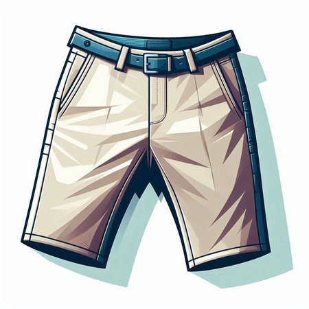 Men's shorts on a white background. Vector illustration. Eps 10.のイラスト素材