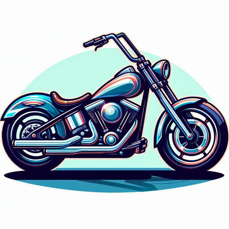 Motorcycle isolated on a white background. Motorcycle vector illustration.のイラスト素材