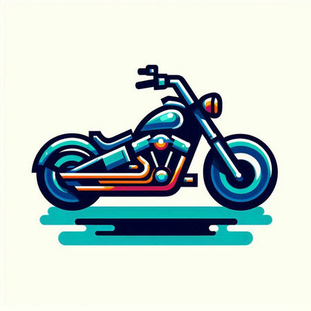 motorcycle vector illustration on the white background. vector illustration.のイラスト素材