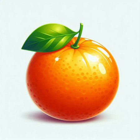Orange fruit isolated on white background. Vector illustration. Eps 10.のイラスト素材
