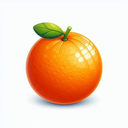 Orange fruit isolated on white background. Vector illustration. Eps 10.のイラスト素材