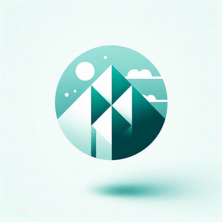 abstract icon with sky and clouds, vector illustration eps10のイラスト素材