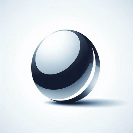 abstract 3d sphere on a white background, vector illustration.のイラスト素材