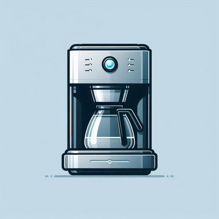 Coffee machine icon. Vector illustration of coffee maker icon.のイラスト素材